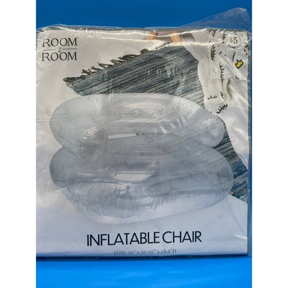 Room & Room 100% PVC Inflatable Chair 31" X 30.25" X 18.5" For Indoor Use - Picture 1 of 7